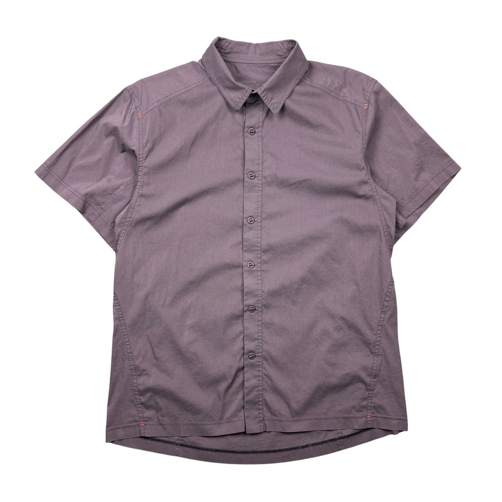 Arcteryx Shirt Men Large Purple Transept Short Sleeve Button Up Outdoor Gorpcore